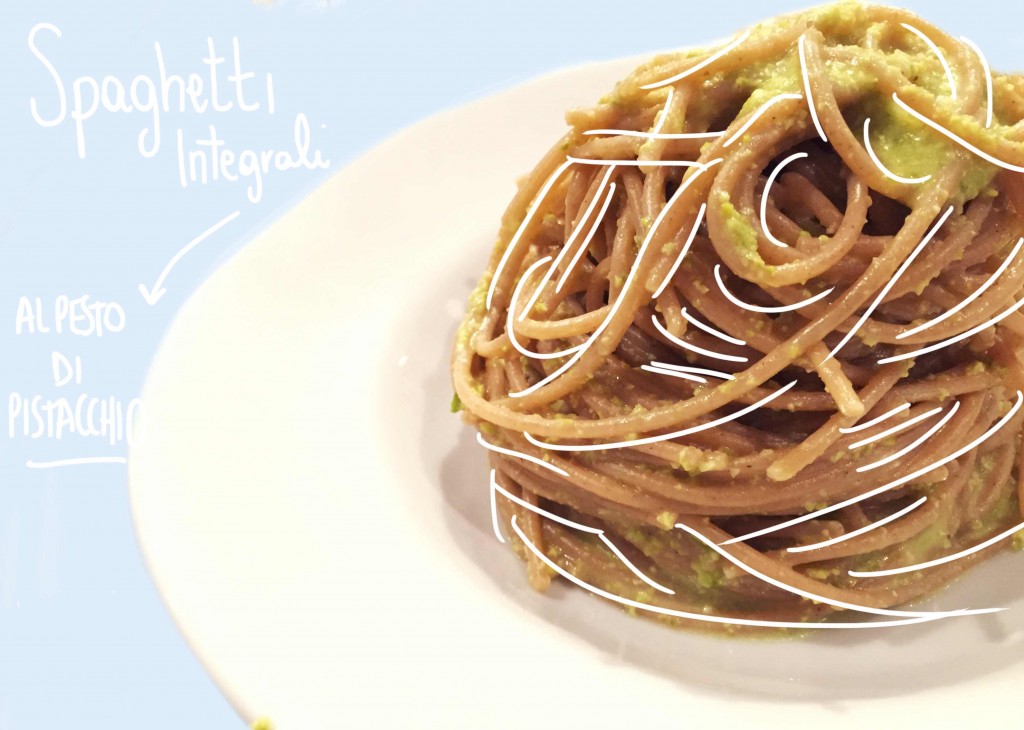 Spaghetti INTEGRALI AL PESTO DI PISTACCHIO