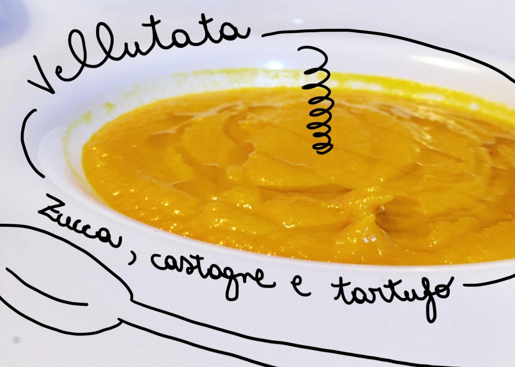 velluta di zucca, castagna e tartufo