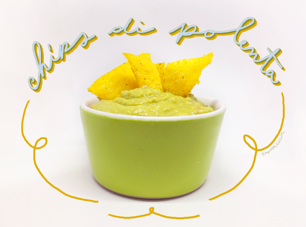 la ricetta per preparare le chips di polenta con la guacamole